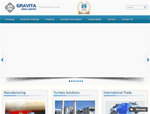 Tablet Screenshot of gravitaindia.com